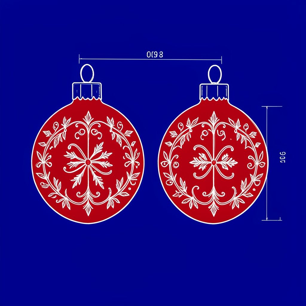 Handmade Croatian ceramic Christmas ornament in rich red with lace imprint detail