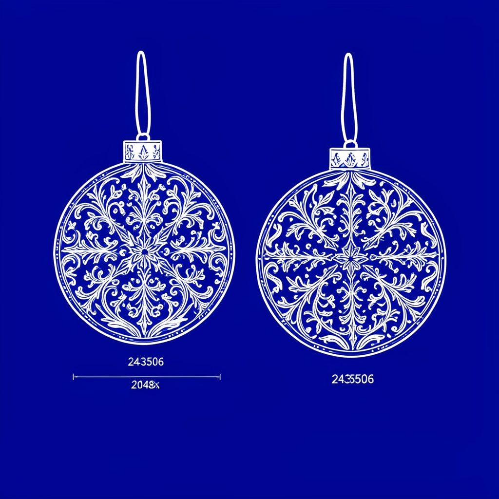 Handmade Croatian ceramic Christmas ornament in crisp white with lace imprint detail
